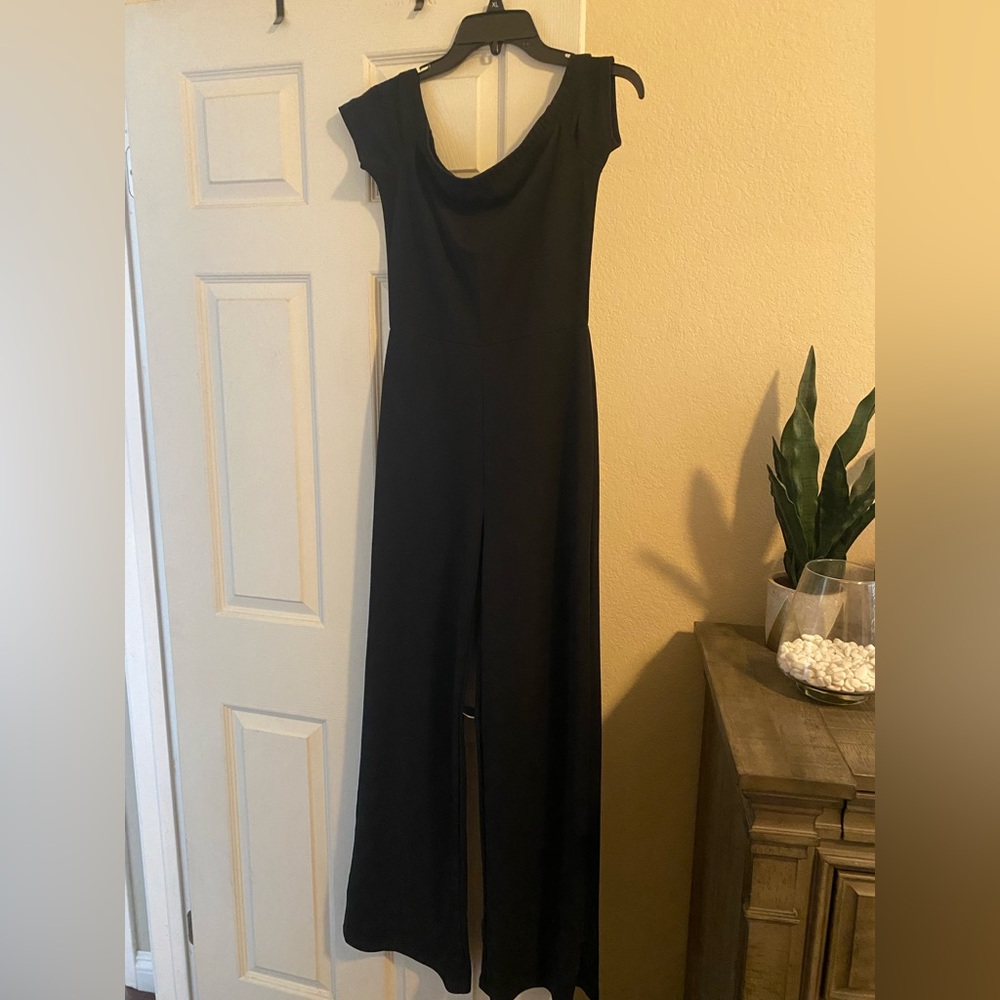 Lulus off the shoulder jumpsuit